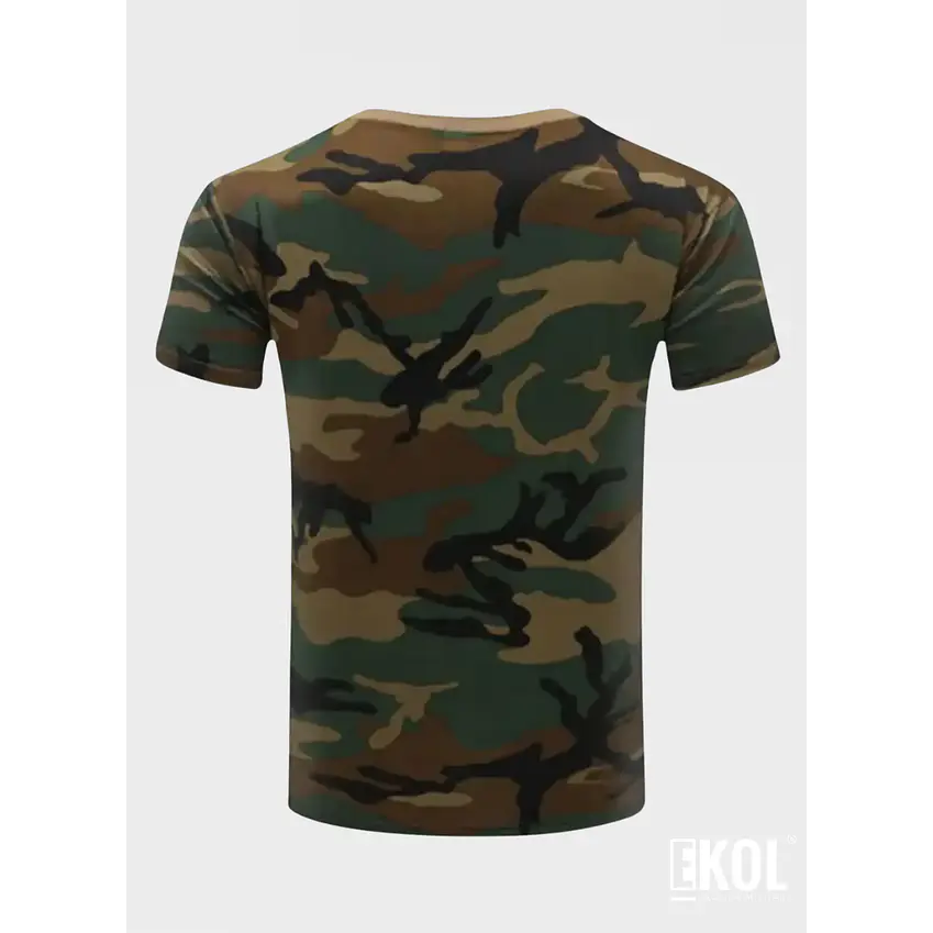 Polera Manga Corta 100% Algodón Camuflaje Militar 4