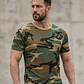 Polera Manga Corta 100% Algodón Camuflaje Militar - Miniatura 1