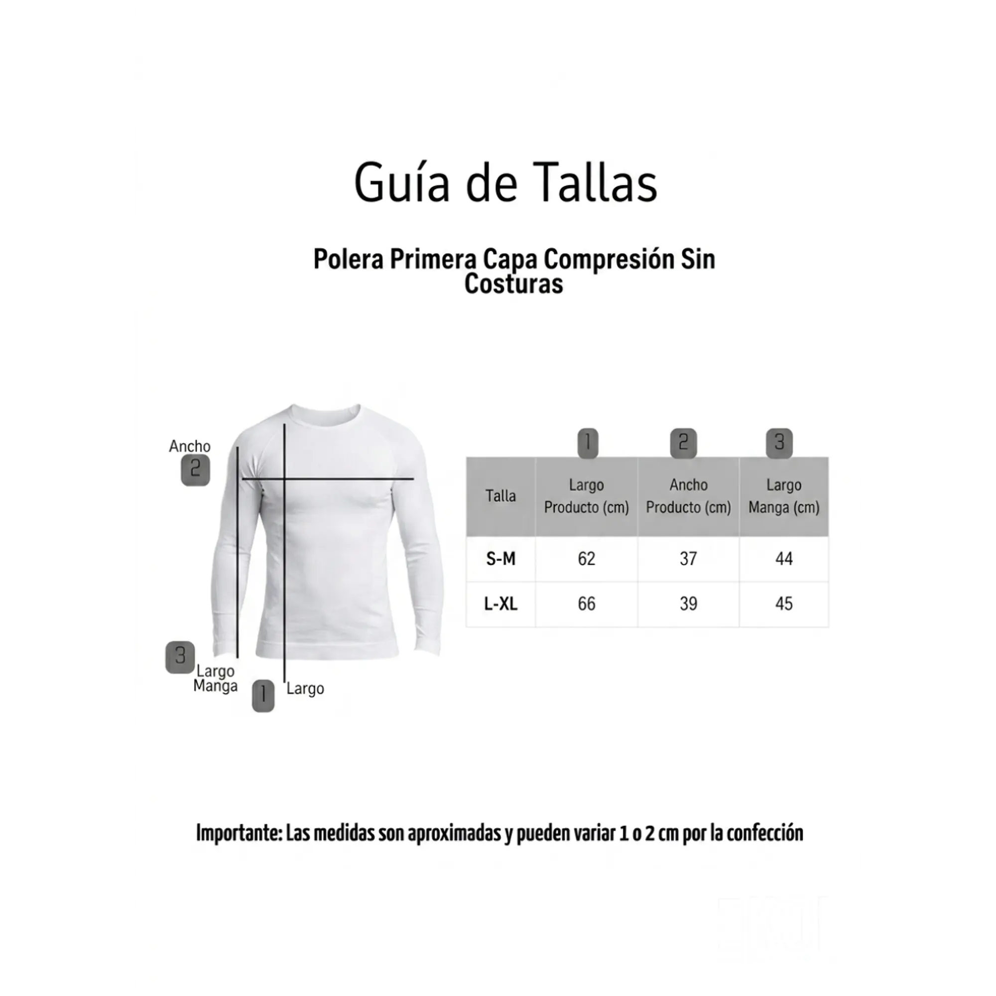 Polera Primera Capa Compresión Sin Costuras 9