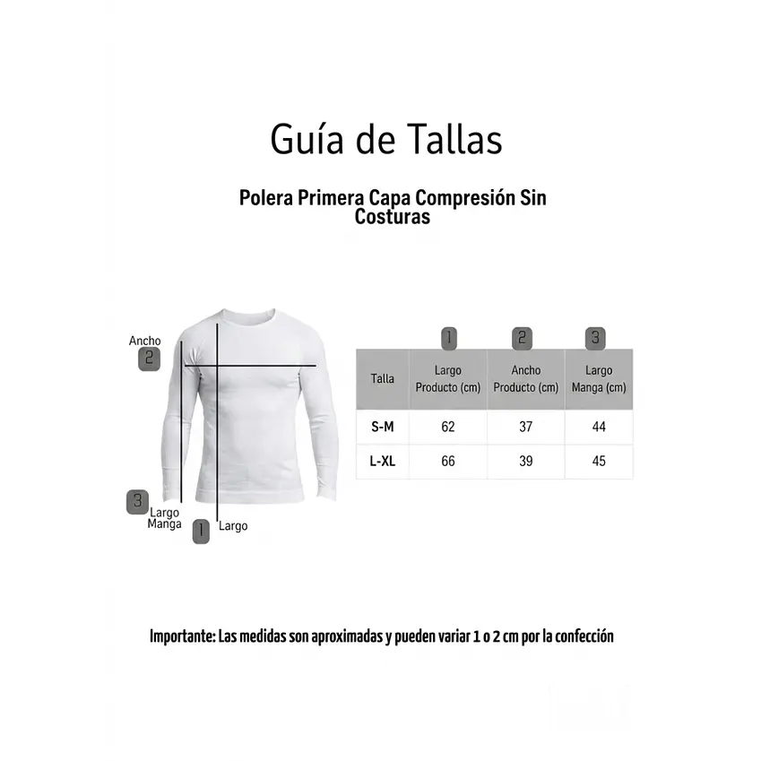 Polera Primera Capa Compresión Sin Costuras 9