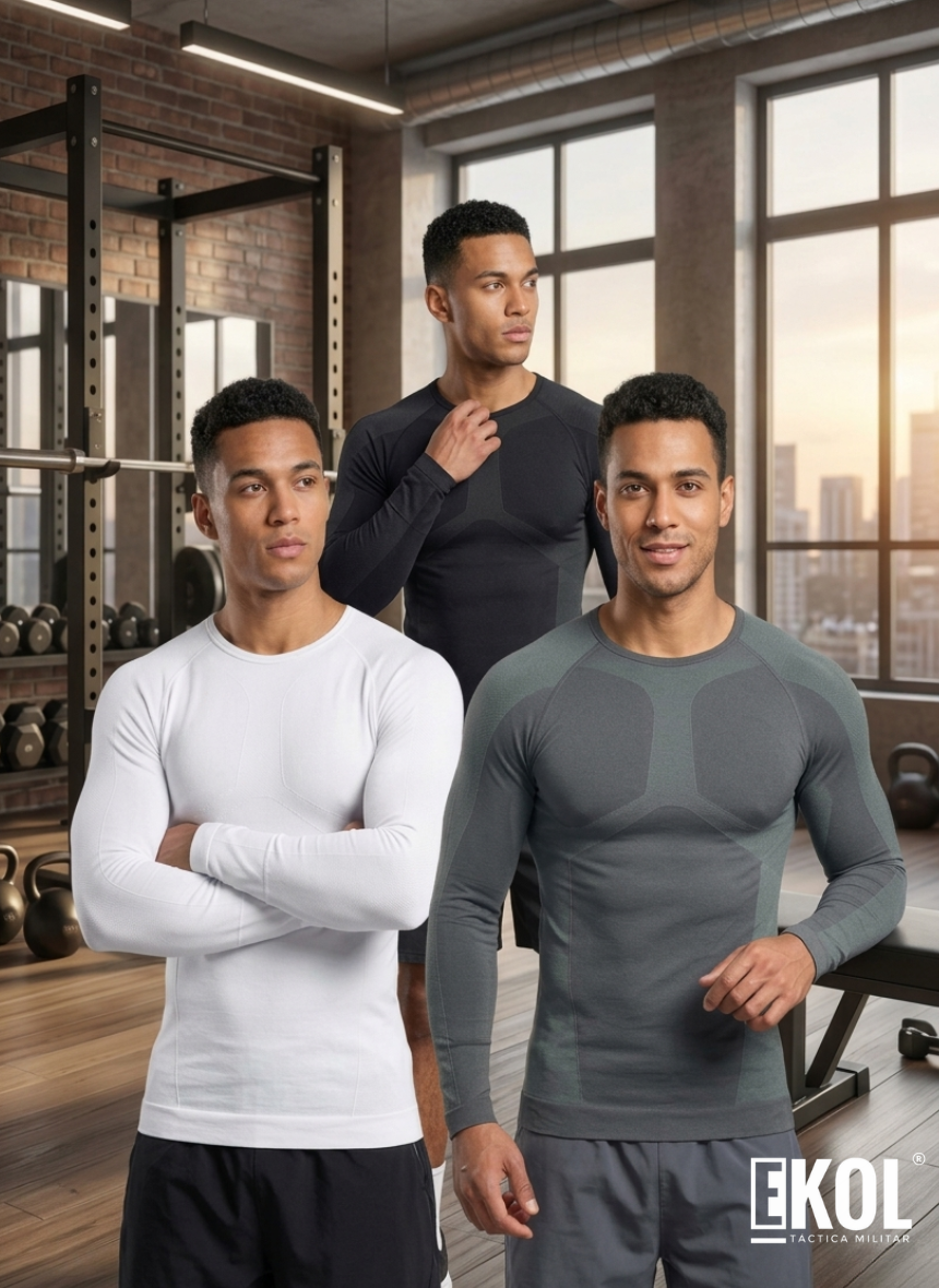 Polera Primera Capa Compresión Sin Costuras