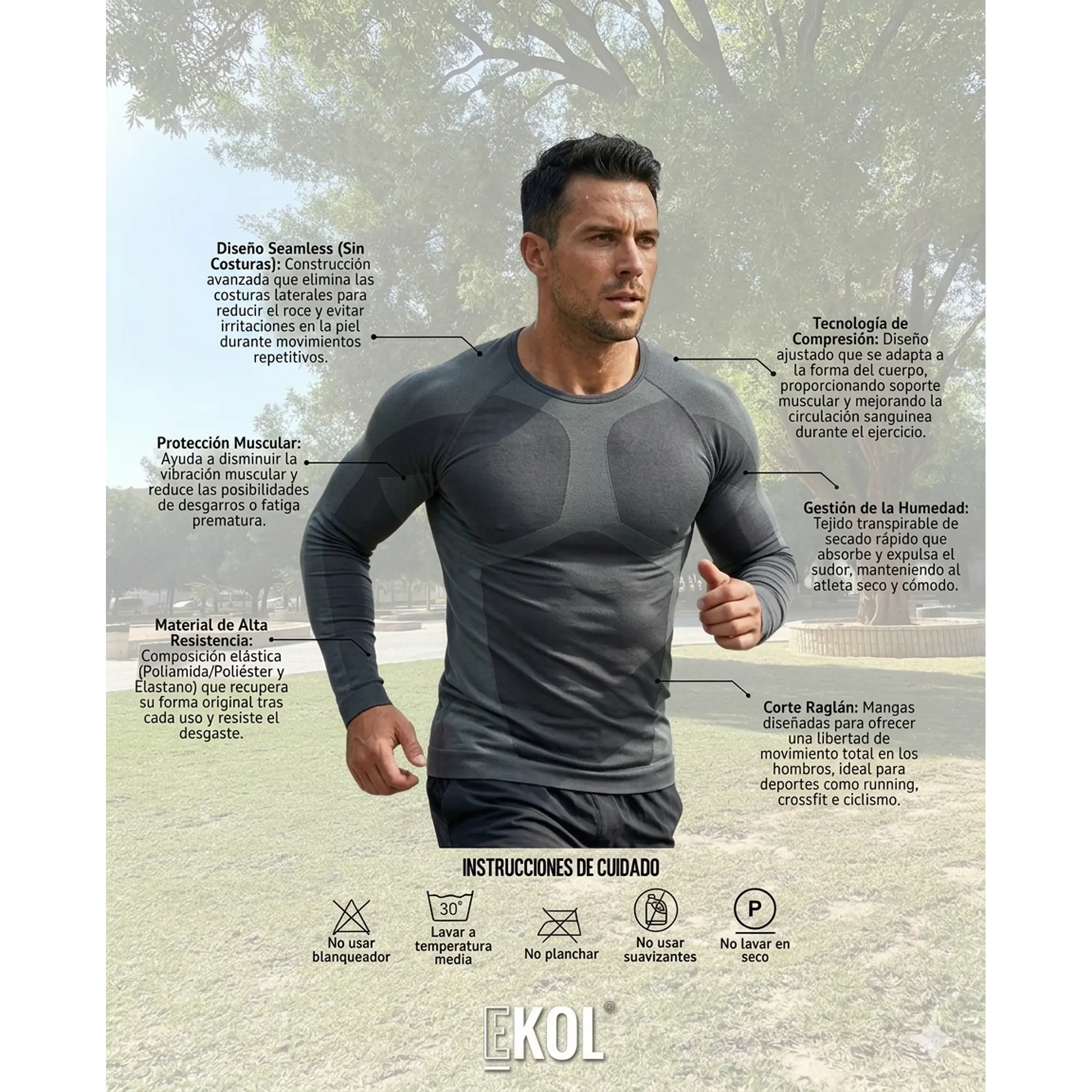 Polera Primera Capa Compresión Sin Costuras 3