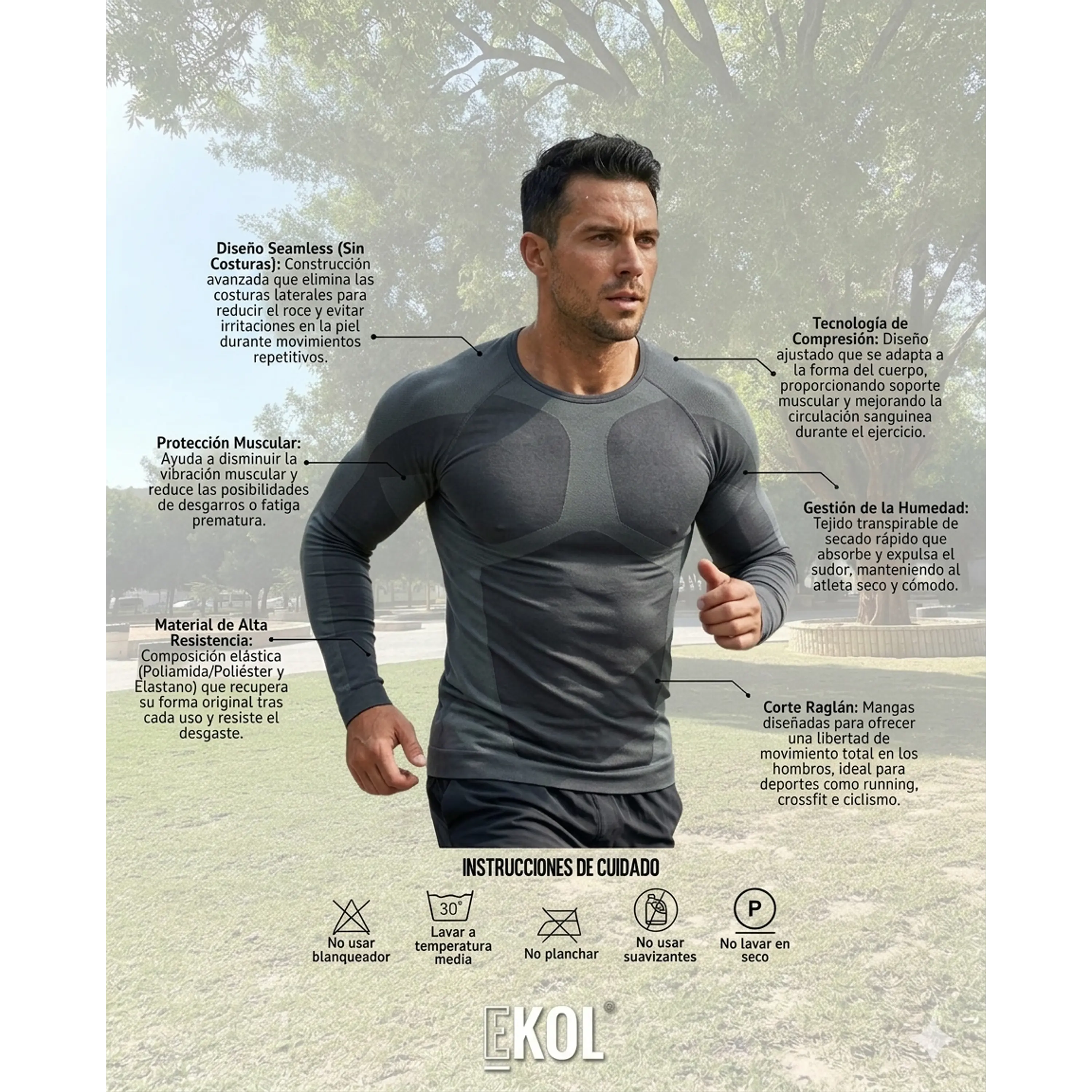Polera Primera Capa Compresión Sin Costuras 3