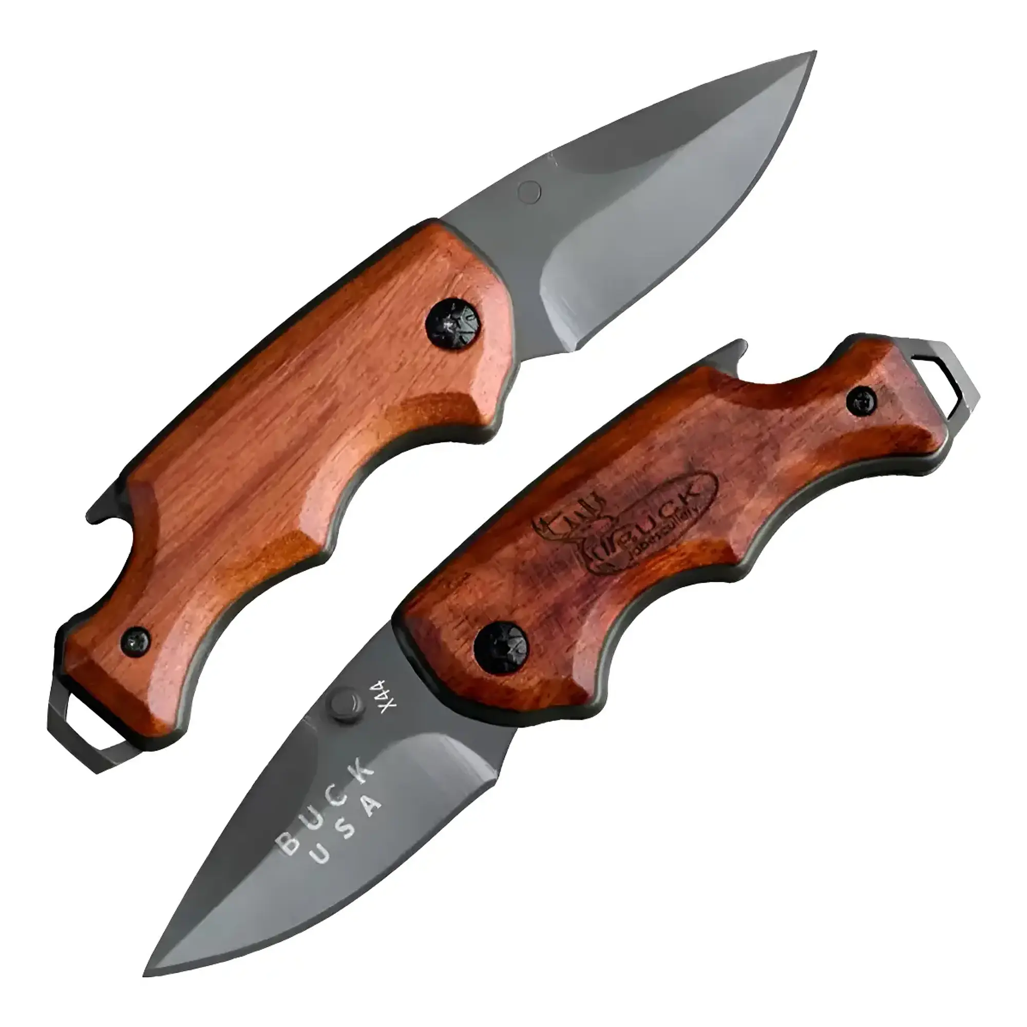 Navaja Corta Pluma Mini Táctico Madera  4