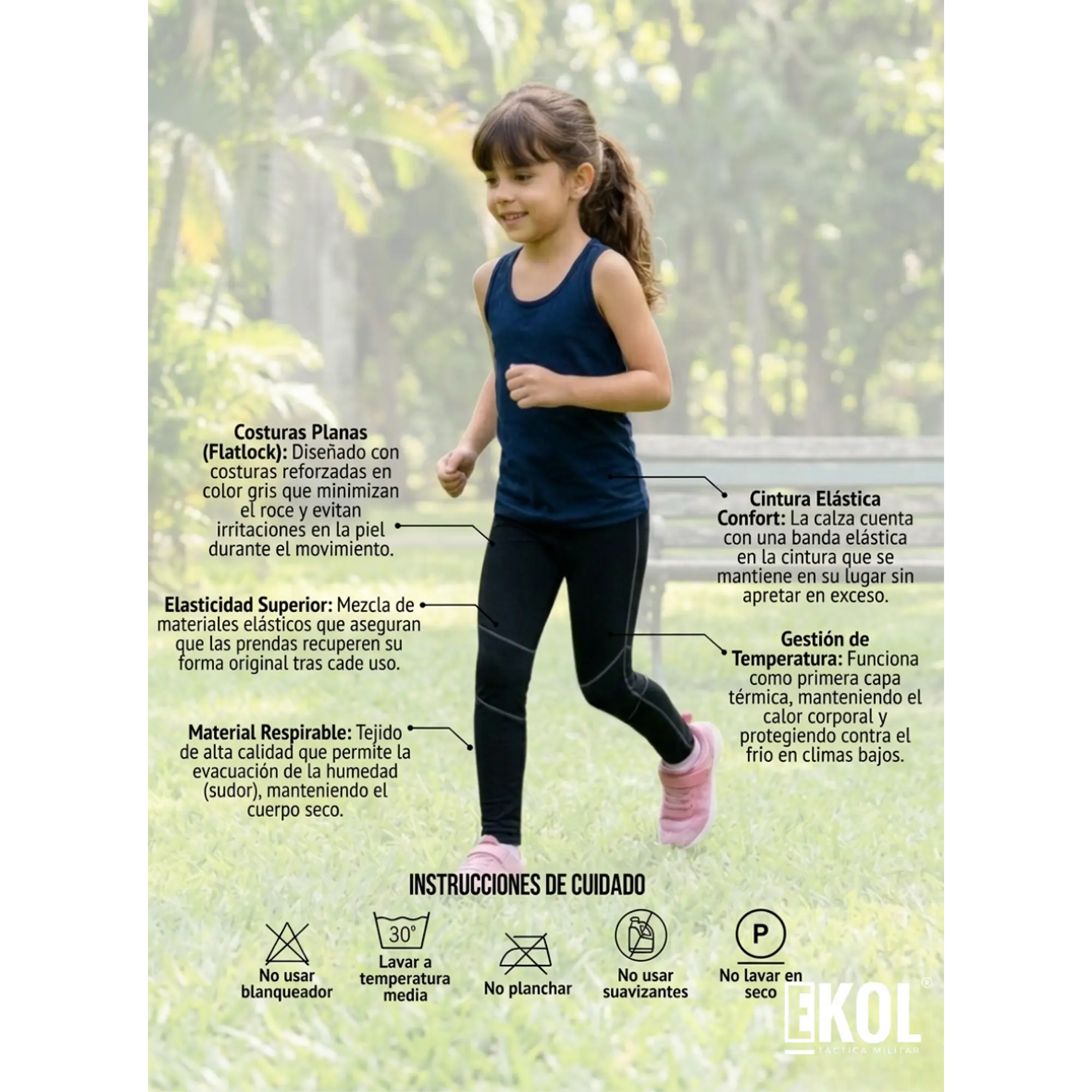 Calza Primera Capa Térmica Algodón Infantil Niños Juvenil 3