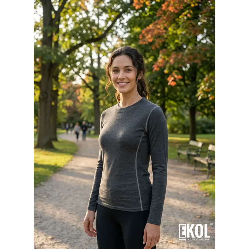 Camiseta Térmica Primera Capa Mujer Invierno Talla Única 2