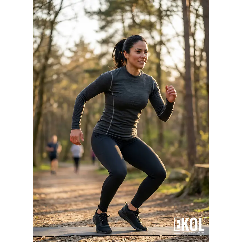 Camiseta Térmica Primera Capa Mujer Invierno Talla Única 7