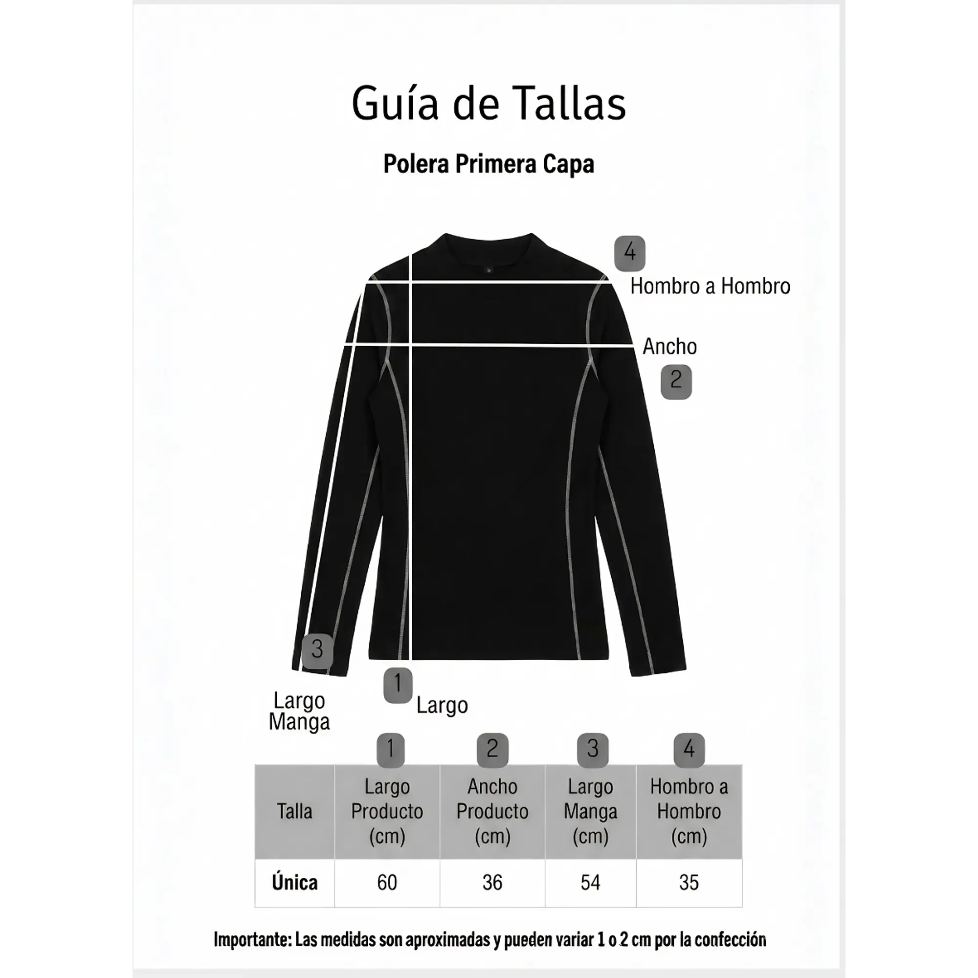 Camiseta Térmica Primera Capa Mujer Invierno Talla Única 10