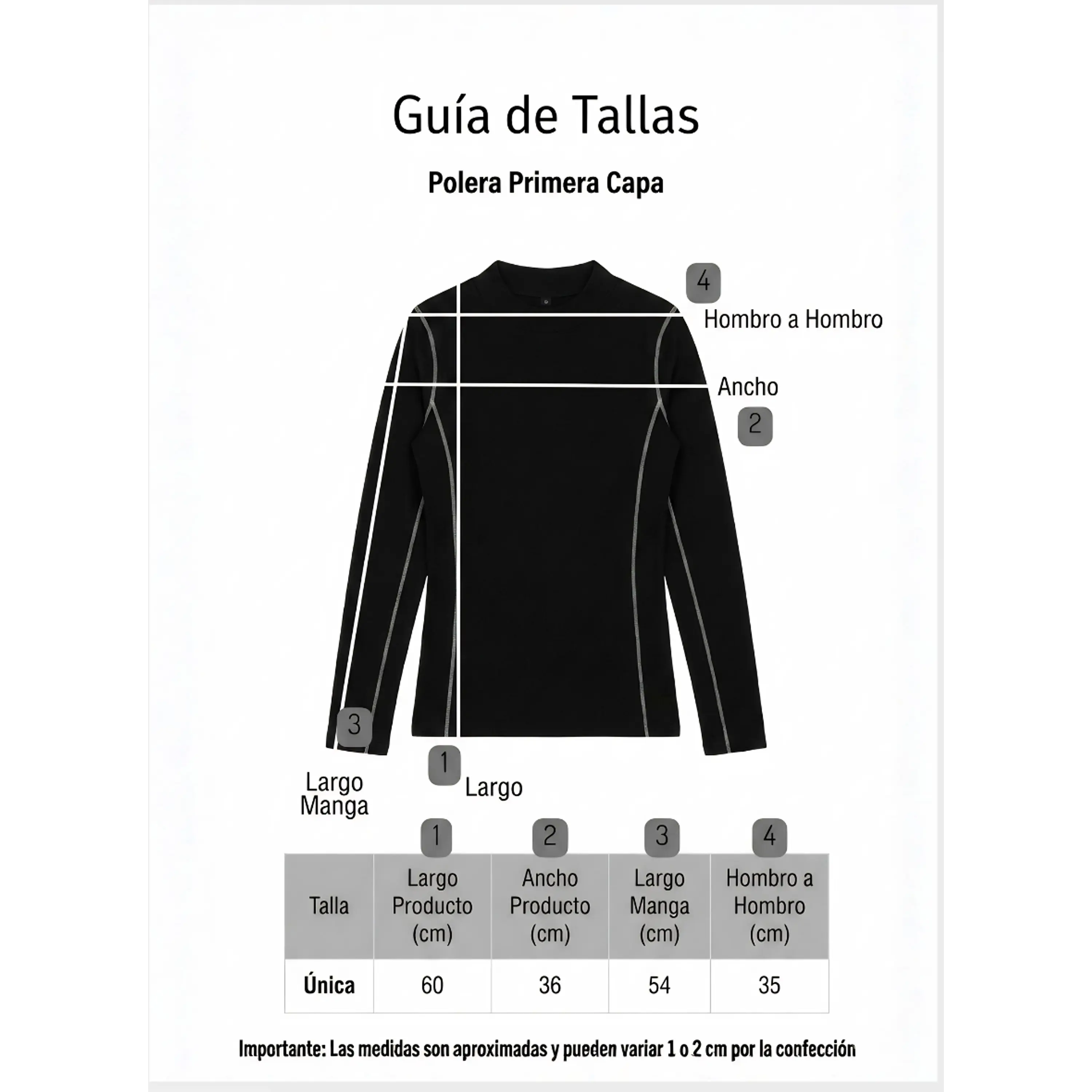 Camiseta Térmica Primera Capa Mujer Invierno Talla Única 10