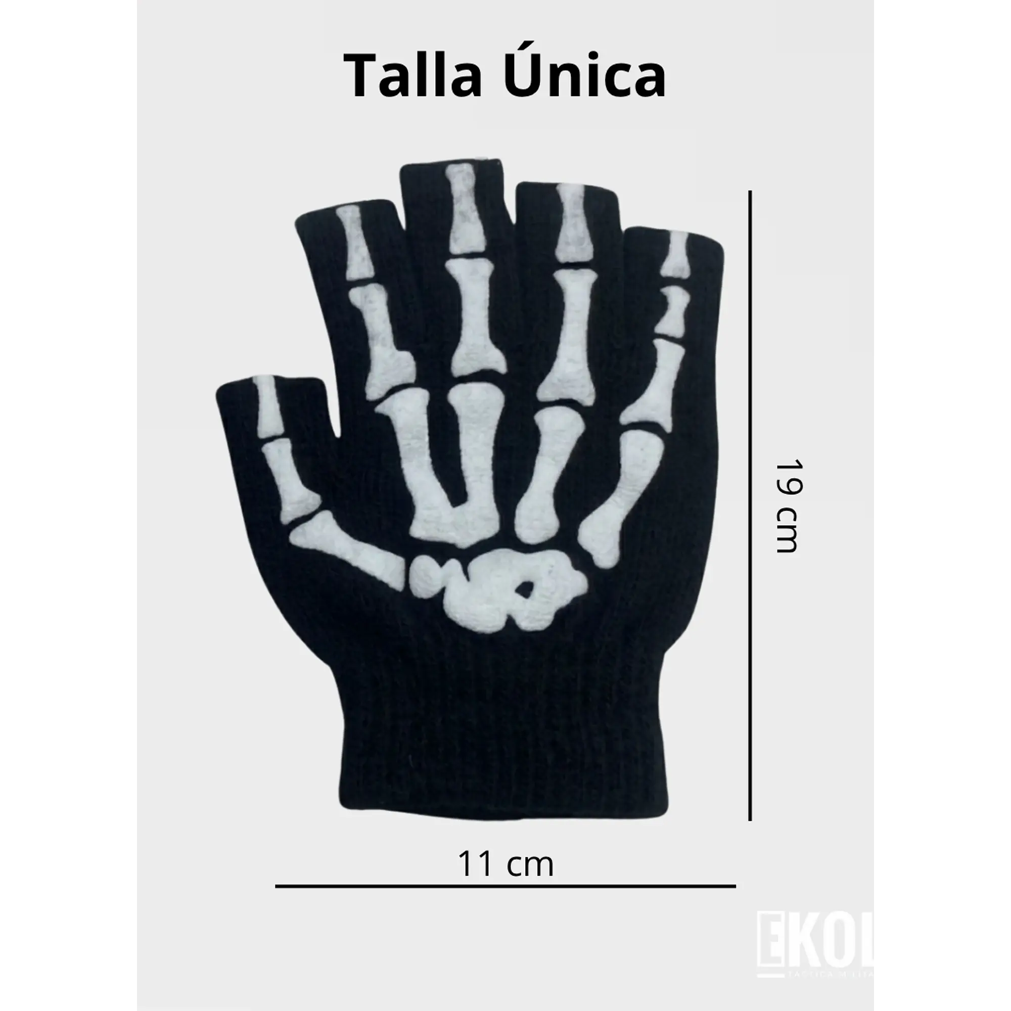 Guantes Manga Calavera Sin Dedos Bicicleta Moto Unisex 4