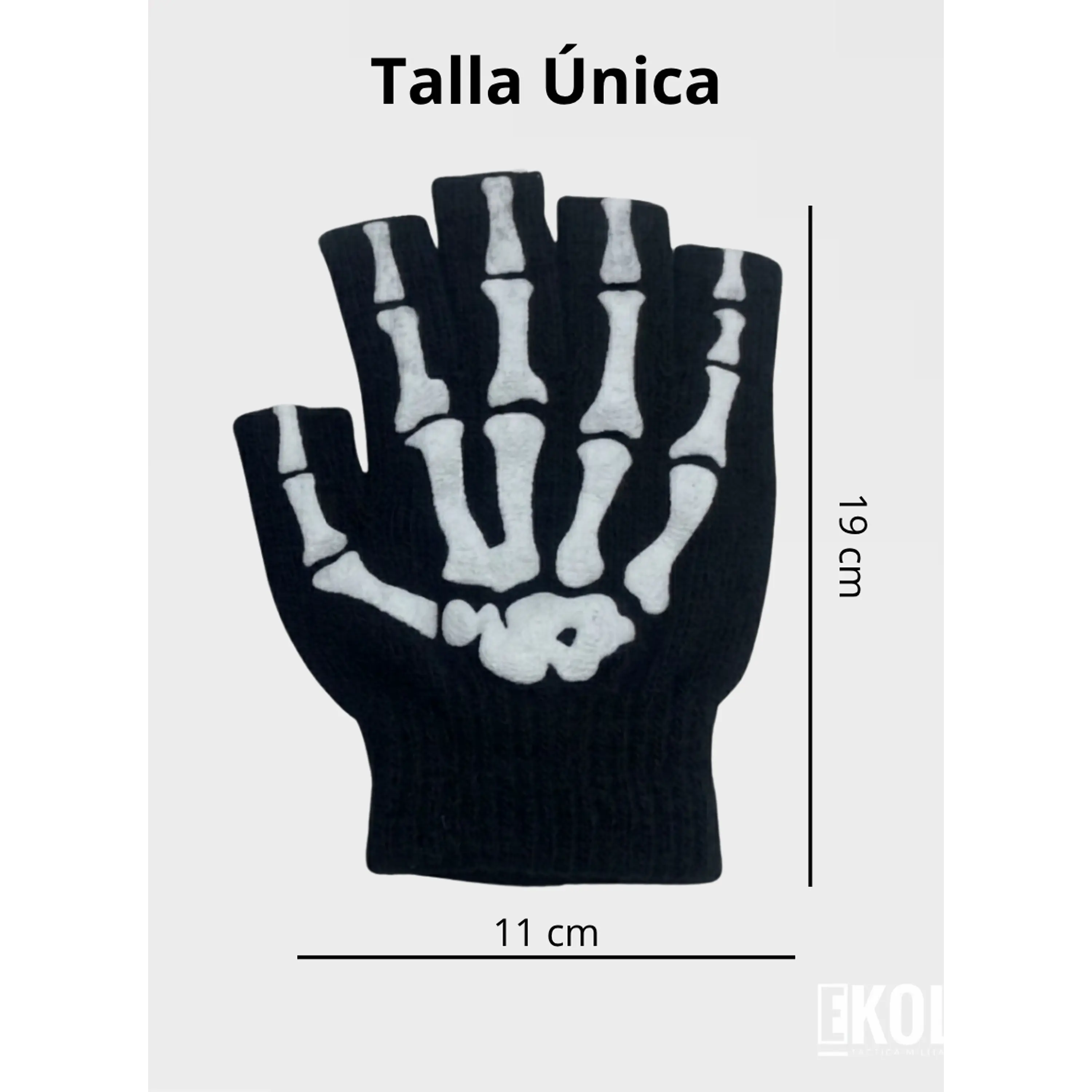 Guantes Manga Calavera Sin Dedos Bicicleta Moto Unisex 4