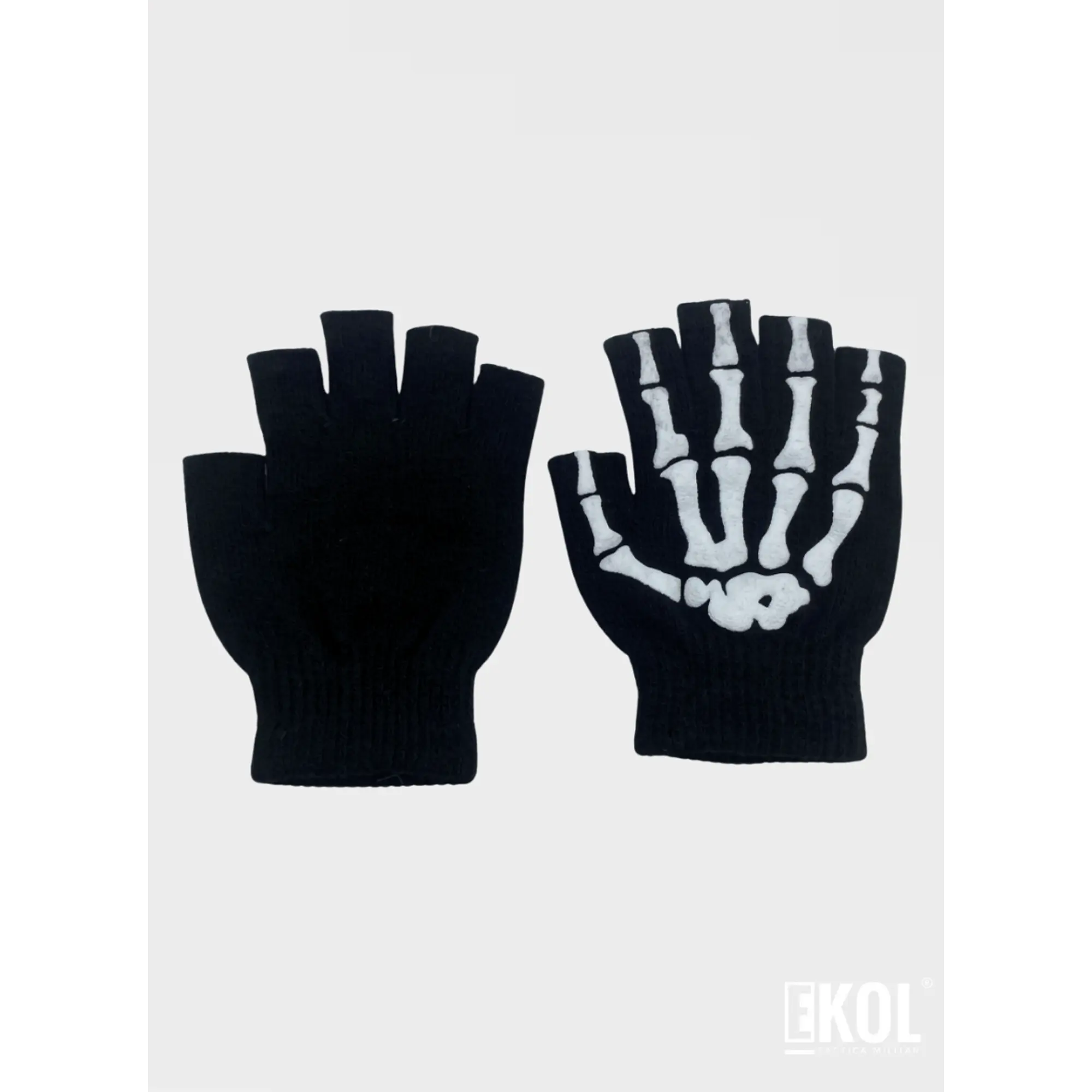 Guantes Manga Calavera Sin Dedos Bicicleta Moto Unisex 7