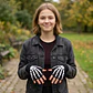 Pack 12 Guantes De Lana Diseño Calavera Sin Dedos Bicicleta Moto Unisex - Miniatura 1