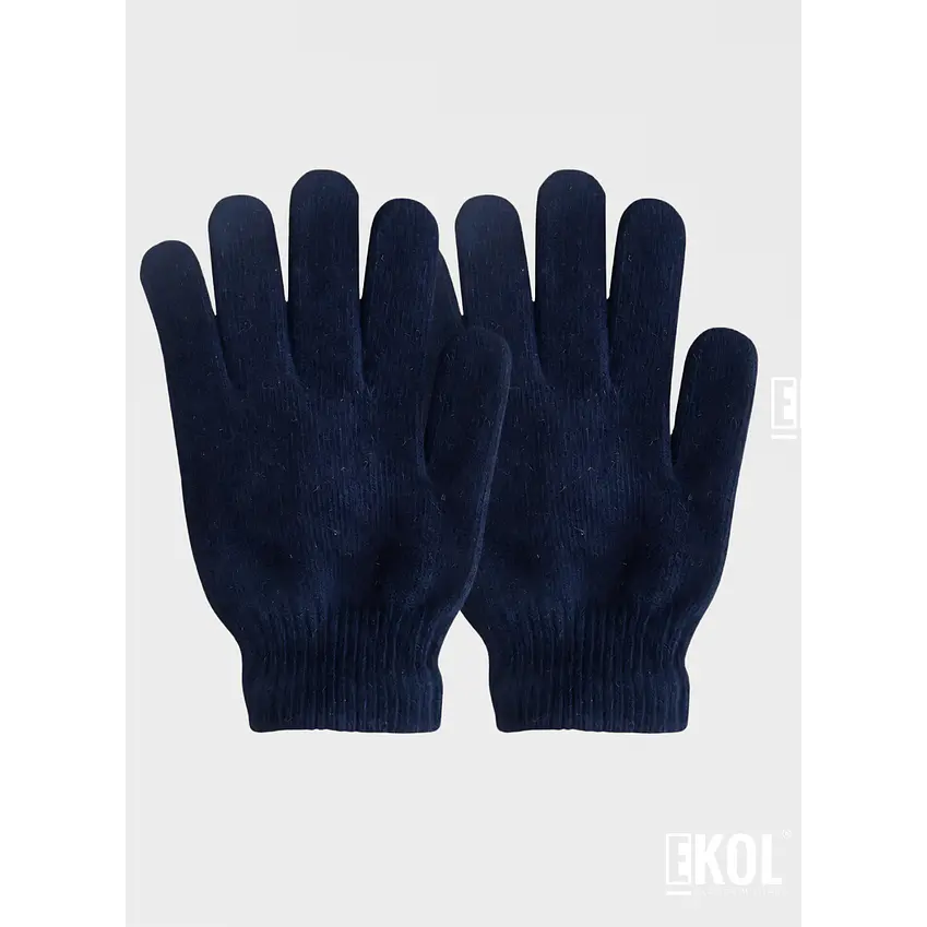 Guante De Lana Térmico Para Niños Gloves Azul Marino 2