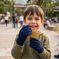 Guante De Lana Térmico Para Niños Gloves Azul Marino - Miniatura 5