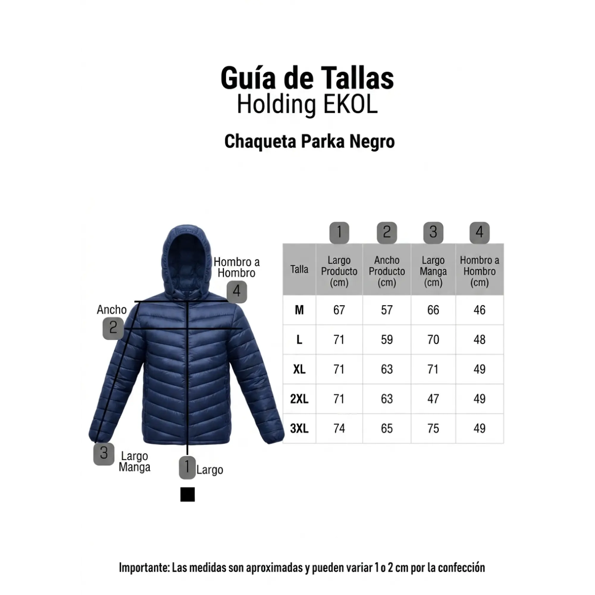 Chaqueta Parka Térmica Azul Comodidad y Calce Perfecto 4
