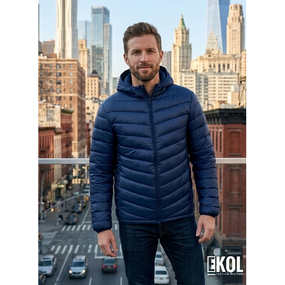 Chaqueta Parka Térmica Azul Comodidad y Calce Perfecto 6