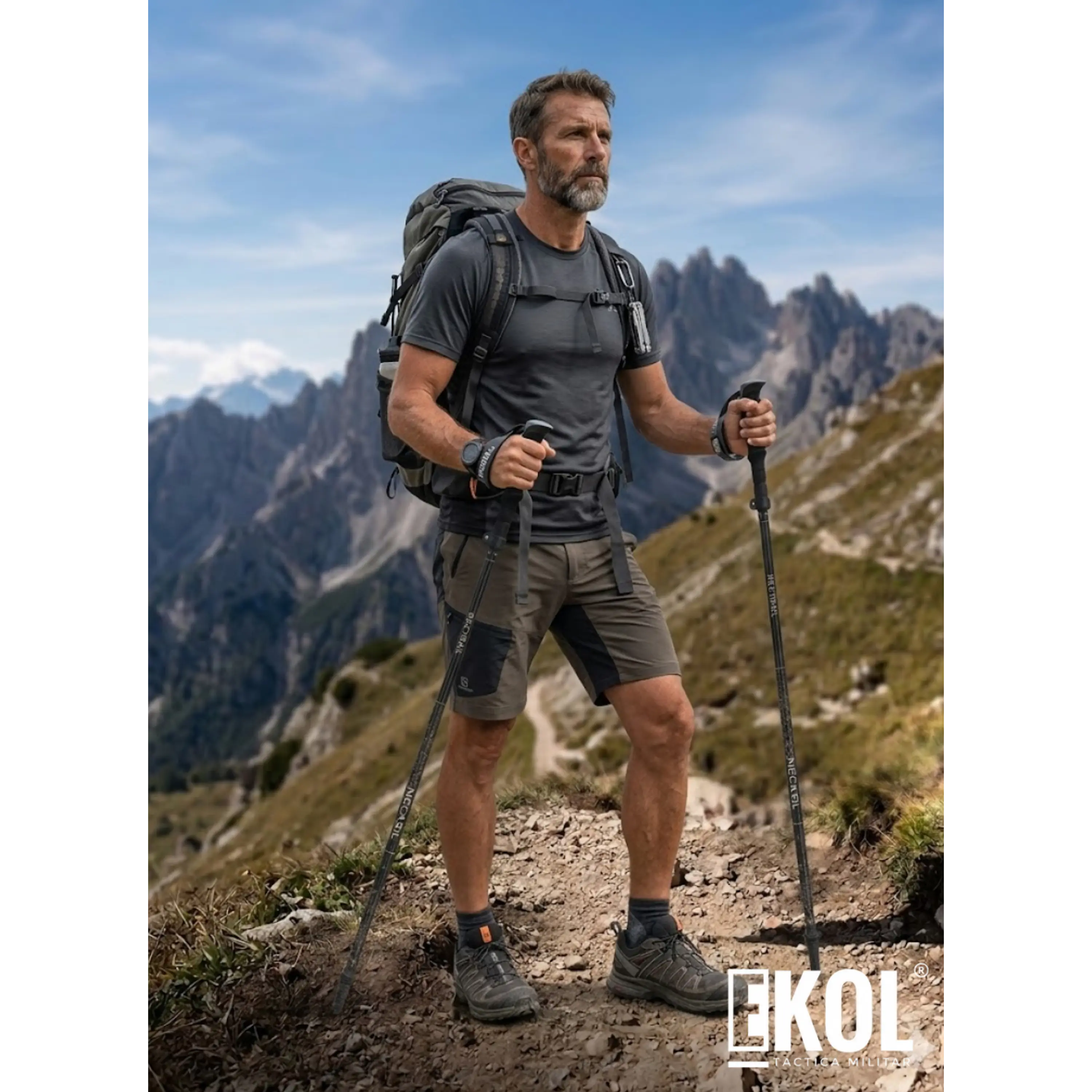 Bastón de Trekking Plegable Ultraliviano 1