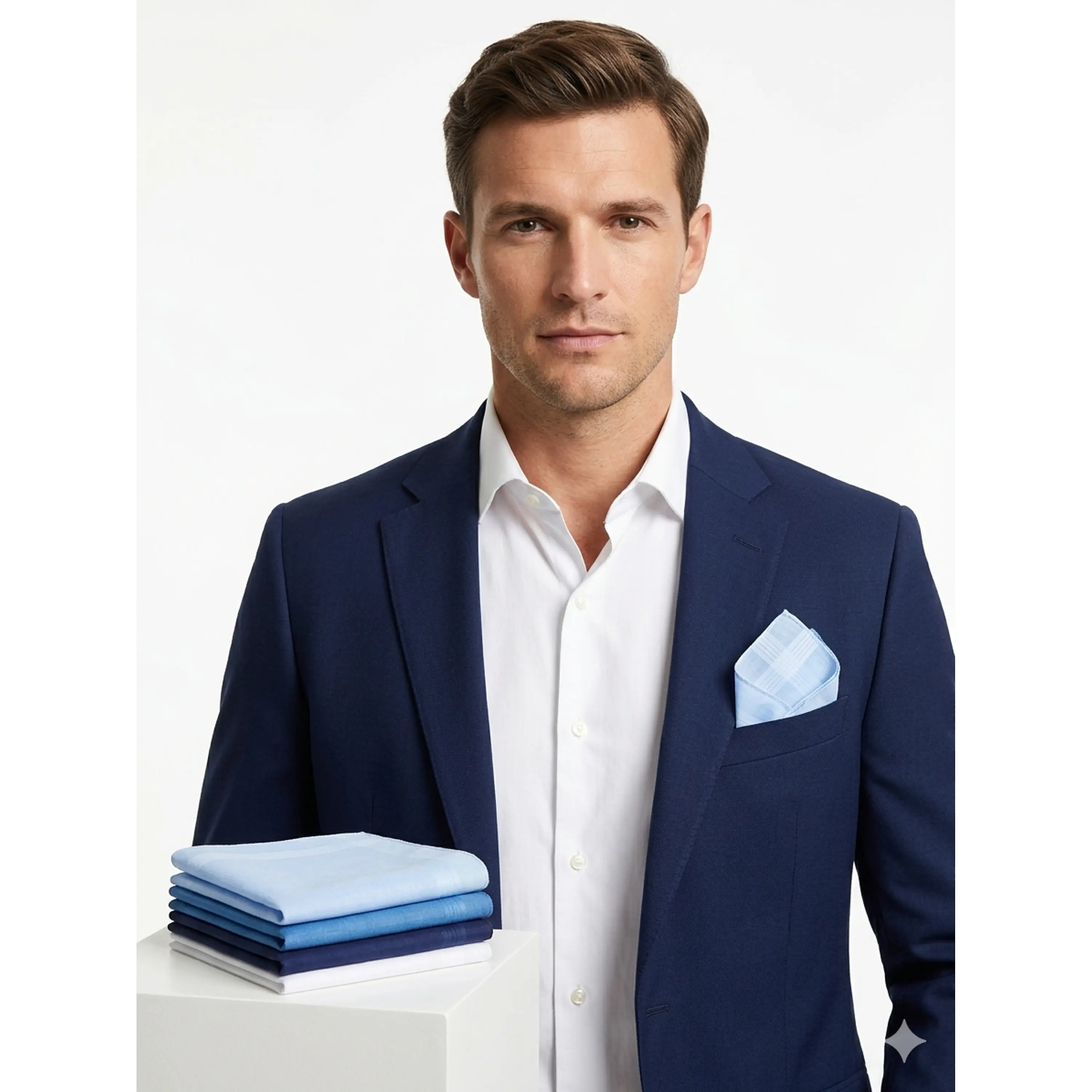 Pañuelos Para Hombre, 100% Algodón 6 Und 40x40 Premium 2