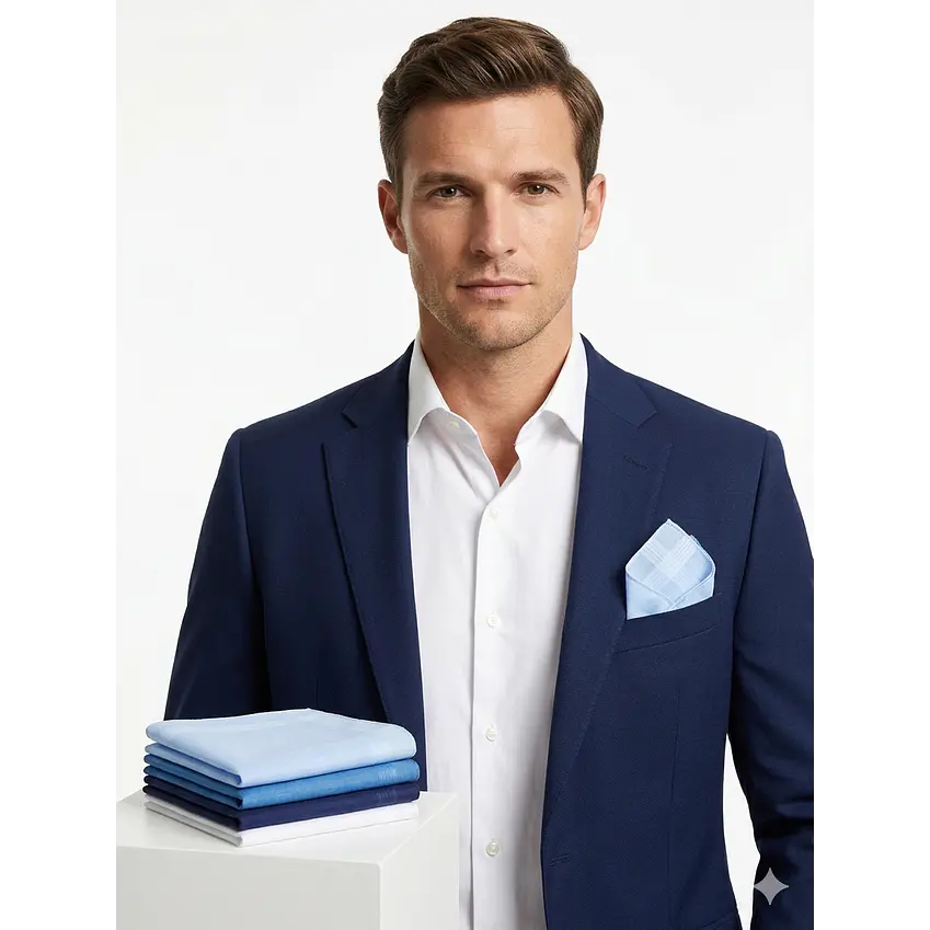 Pañuelos Para Hombre, 100% Algodón 6 Und 40x40 Premium 2