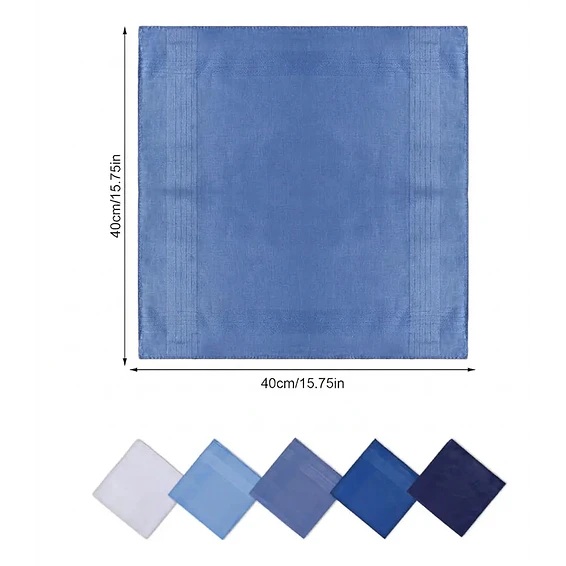 Pañuelos Para Hombre, 100% Algodón 6 Und 40x40 Premium 3