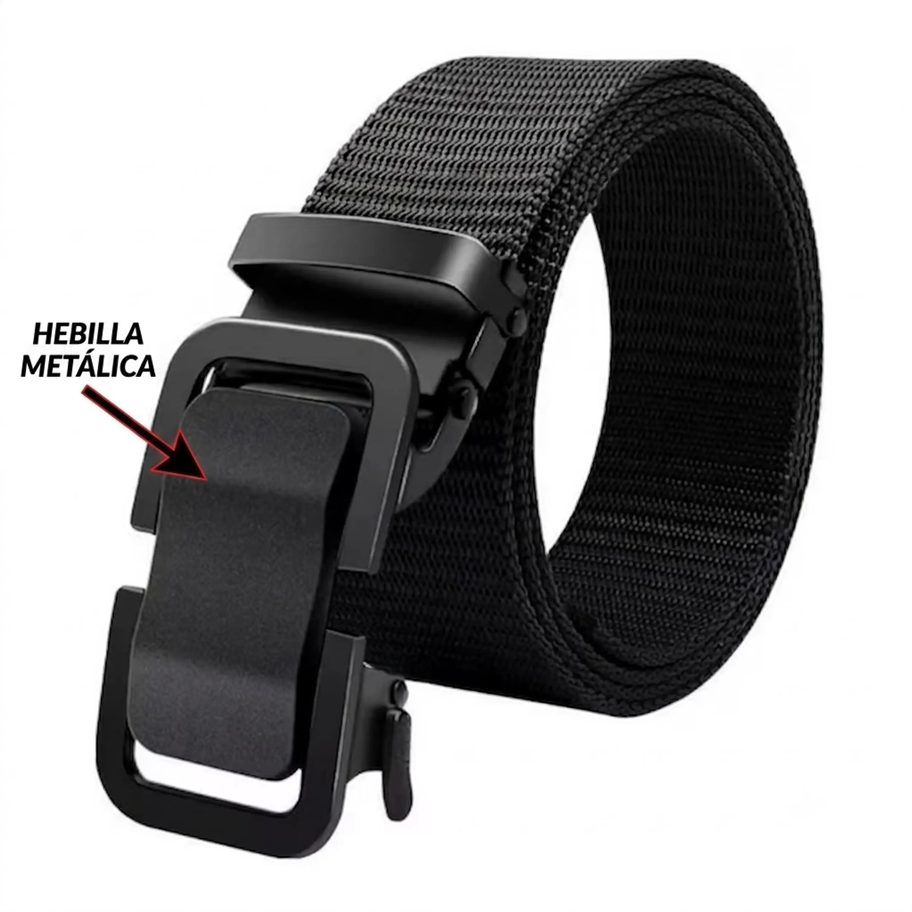 Cinturón Táctico De Nylon Con Hebilla Metálica Automática 4