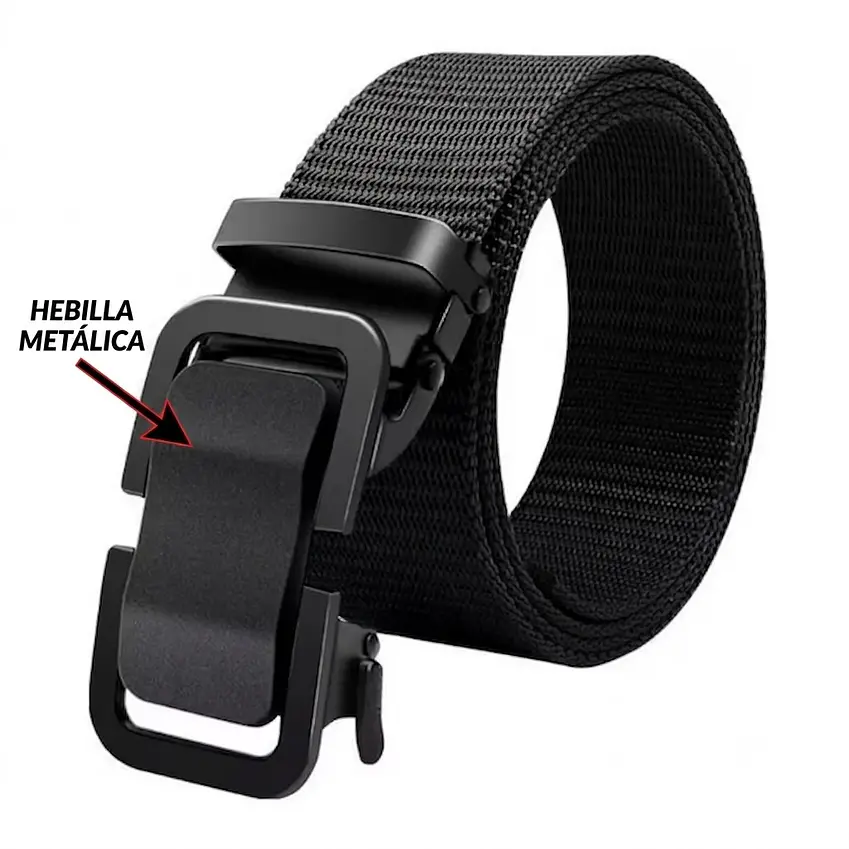 Cinturón Táctico De Nylon Con Hebilla Metálica Automática 5