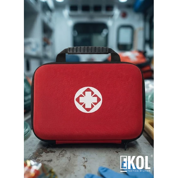 Botiquín de Primeros Auxilios con Estuche Rígido Rojo 1