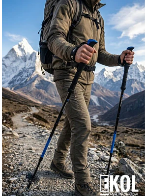 Par de Bastones Caracal Trekking Pro Ultraligeros para Senderismo y Montañismo