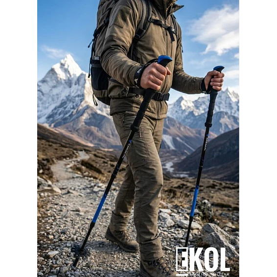 Par de Bastones Caracal Trekking Pro Ultraligeros para Senderismo y Montañismo 2