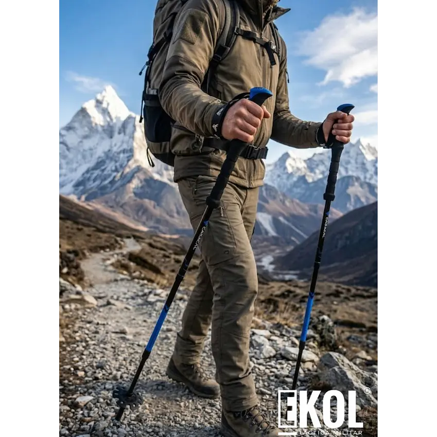 Par de Bastones Caracal Trekking Pro Ultraligeros para Senderismo y Montañismo 2