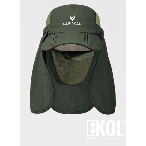 Gorro Legionario con Protector Facial y Cubrenuca Protección Solar UV 9