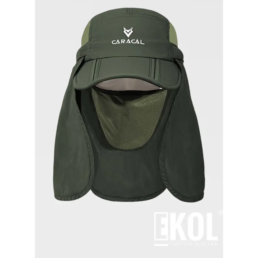 Gorro Legionario con Protector Facial y Cubrenuca Protección Solar UV 9