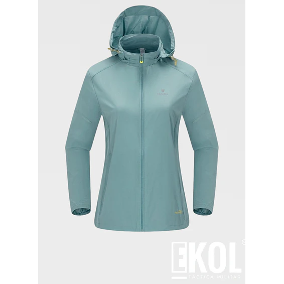 Cortaviento Mujer Caracal Ligero con Capucha Secado Rápido Running Trekking 4