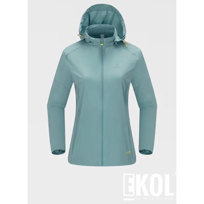 Cortaviento Mujer Caracal Ligero con Capucha Secado Rápido Running Trekking 4