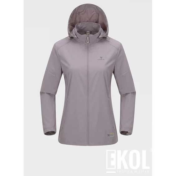 Cortaviento Mujer Caracal Ligero con Capucha Secado Rápido Running Trekking 6