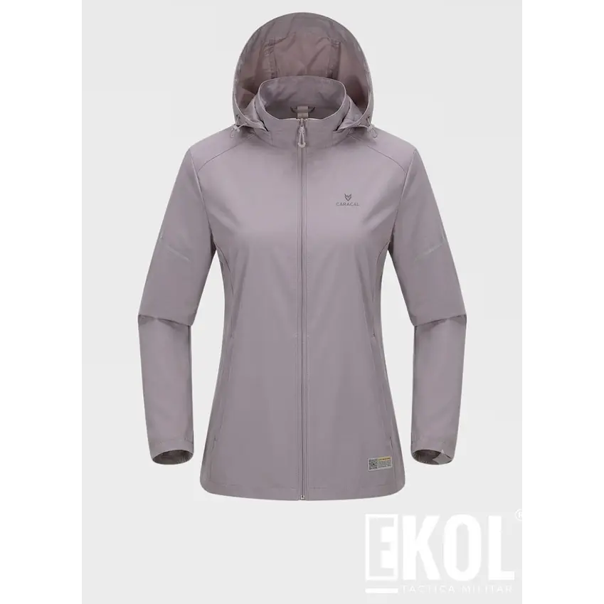 Cortaviento Mujer Caracal Ligero con Capucha Secado Rápido Running Trekking 6