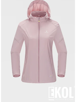Cortaviento Mujer Caracal Ligero con Capucha Secado Rápido Running Trekking