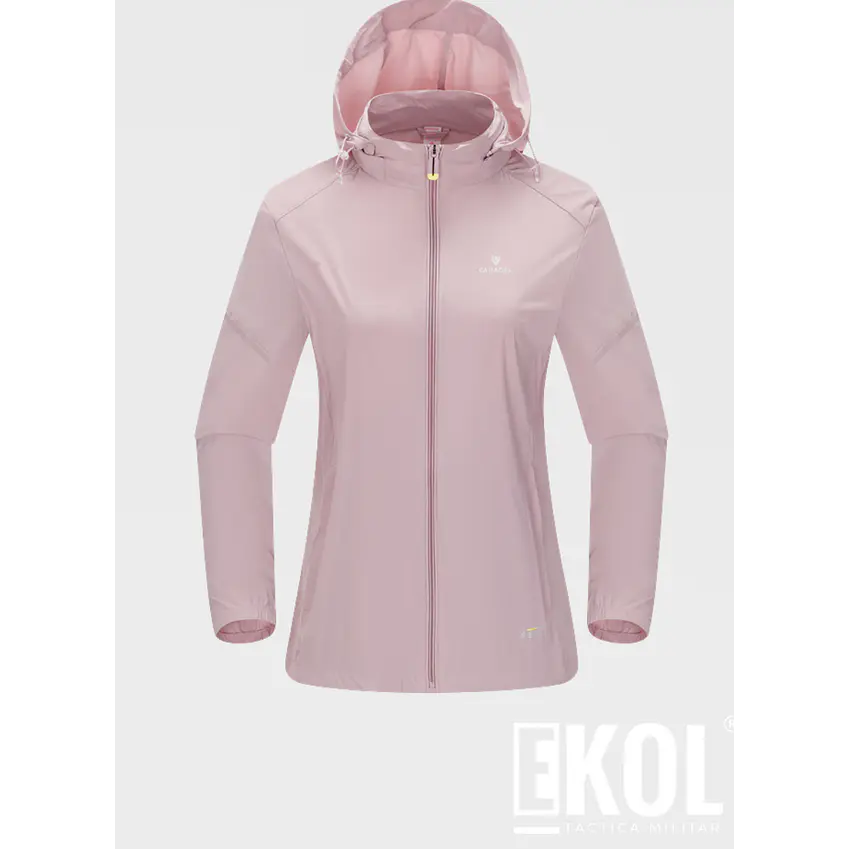 Cortaviento Mujer Caracal Ligero con Capucha Secado Rápido Running Trekking 1