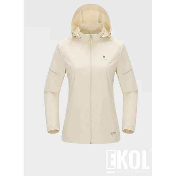 Cortaviento Mujer Caracal Ligero con Capucha Secado Rápido Running Trekking 8