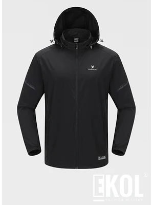 Chaqueta Cortaviento Ligera para Hombre con Capucha Transpirable y Cómoda