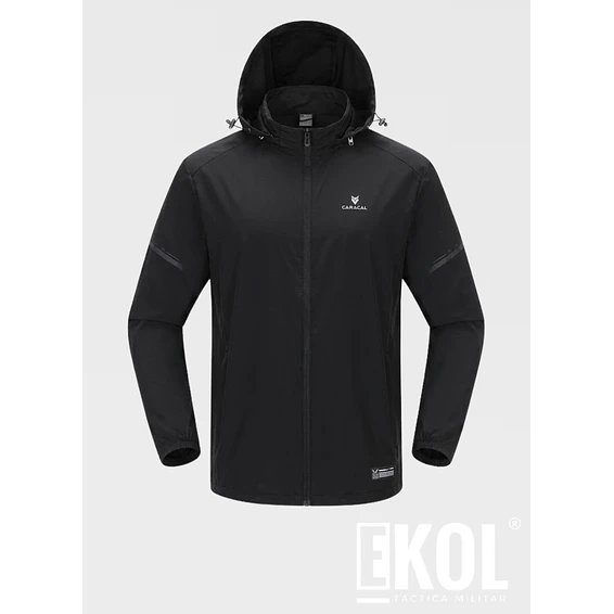 Chaqueta Cortaviento Ligera para Hombre con Capucha Transpirable y Cómoda 1