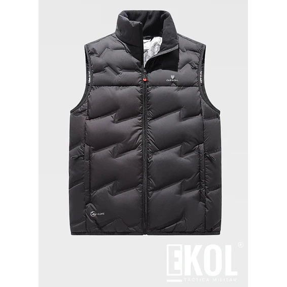 Chaleco Térmico Caracal Unicolor Cuello Alto  3
