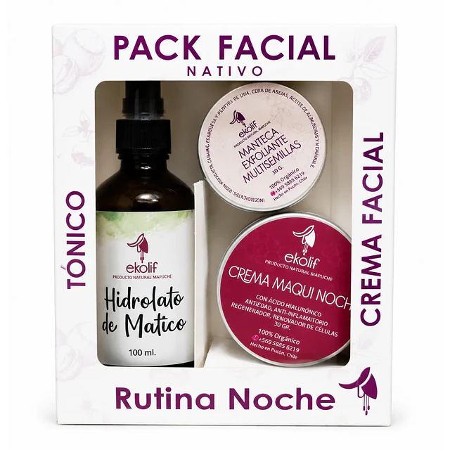 Pack Facial Nativo Ekolif – Rutina Noche