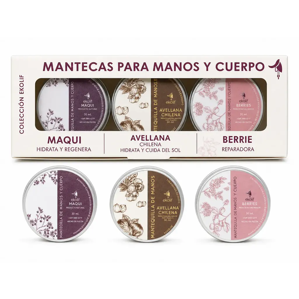 Pack Mantecas Naturales Ekolif – Manos y Cuerpo 