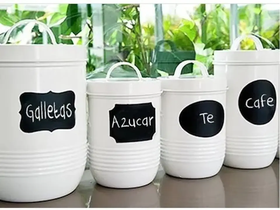 Etiquetas Stickers Vinilo Pizarron Para Frascos - Tarjeta 10 unid 6