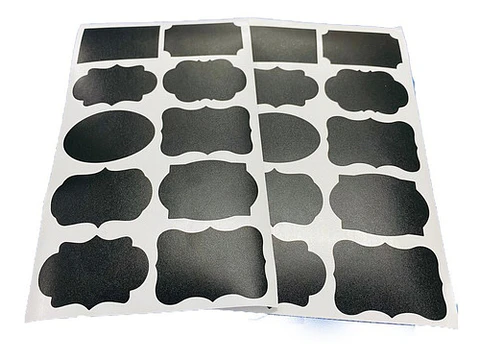 Etiquetas Stickers Vinilo Pizarron Para Frascos - Tarjeta 10 unid
