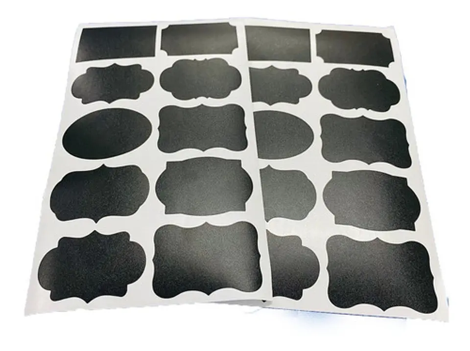 Etiquetas Stickers Vinilo Pizarron Para Frascos - Tarjeta 10 unid 1
