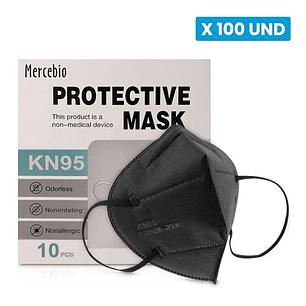 Mascarilla K N95 Certificadas Pack 100 Unidades Negro