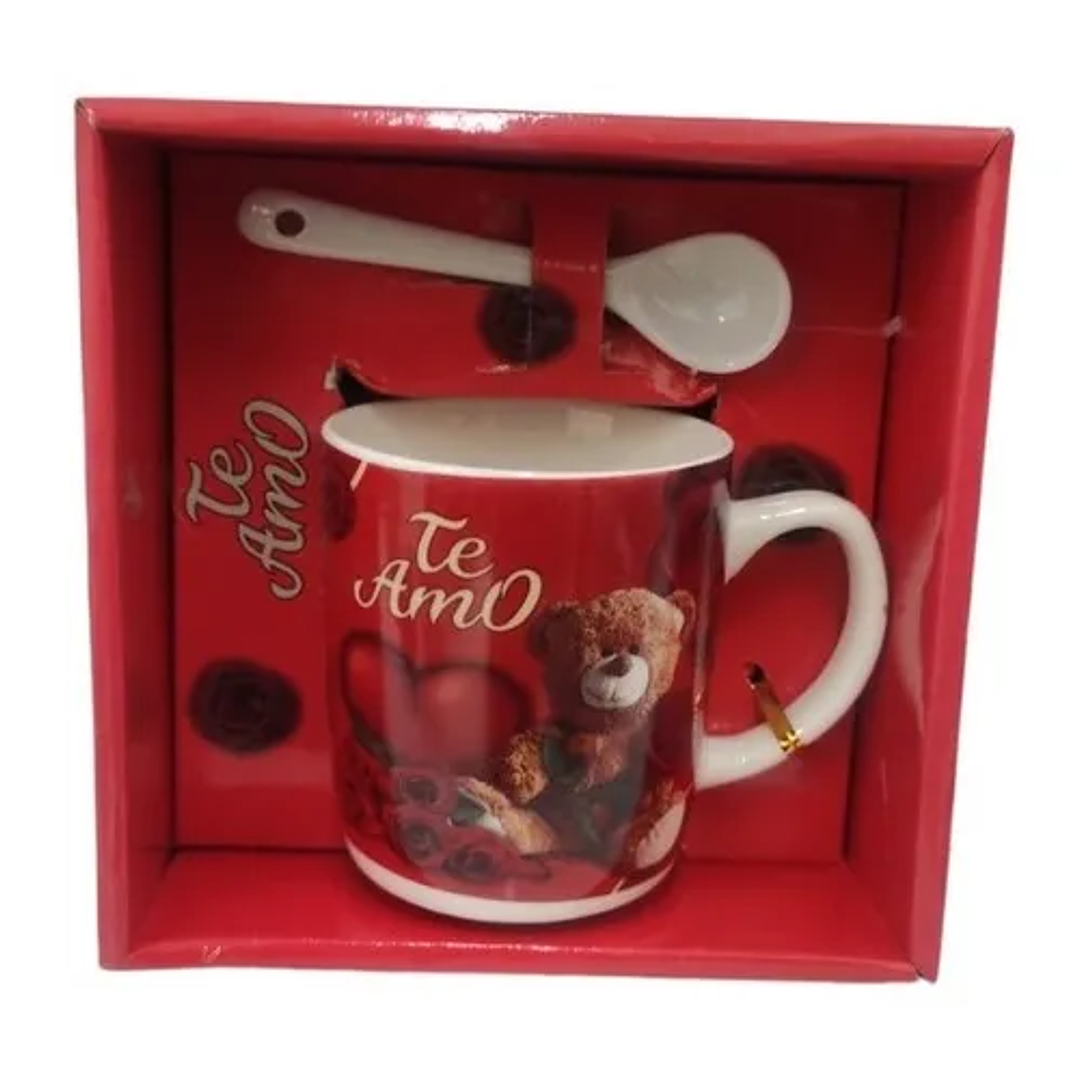 Taza Con Cuchara Para El Día Del Amor San Valentín 2